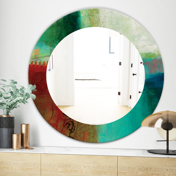 East Urban Home Abstract Impression of Watercolor Wall Mirror Wayfair